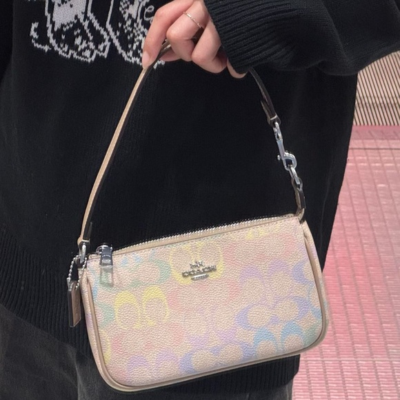 Coach Handbags - Coach Nolita 19 In Rainbow Signature Canvas NWT